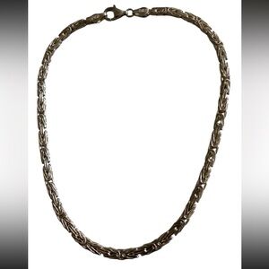 Vintage Estate Italian Milor 925 Silver BYZANTINE CHAIN Bracelet